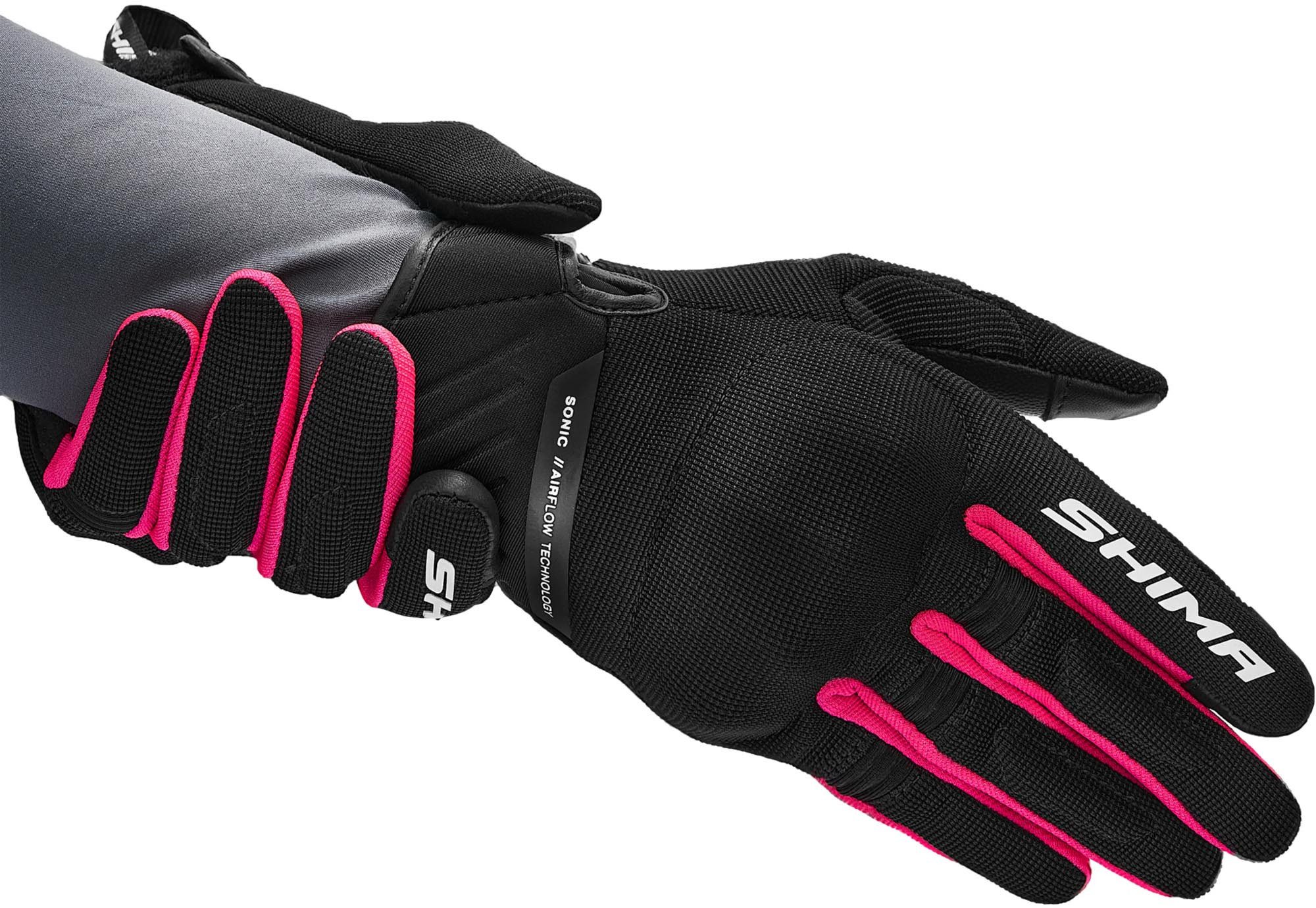 SHIMA Motorradhandschuhe Sonic Damen Motoradhandschuhe kurze Stulpe,Touchscreenbedienung möglich