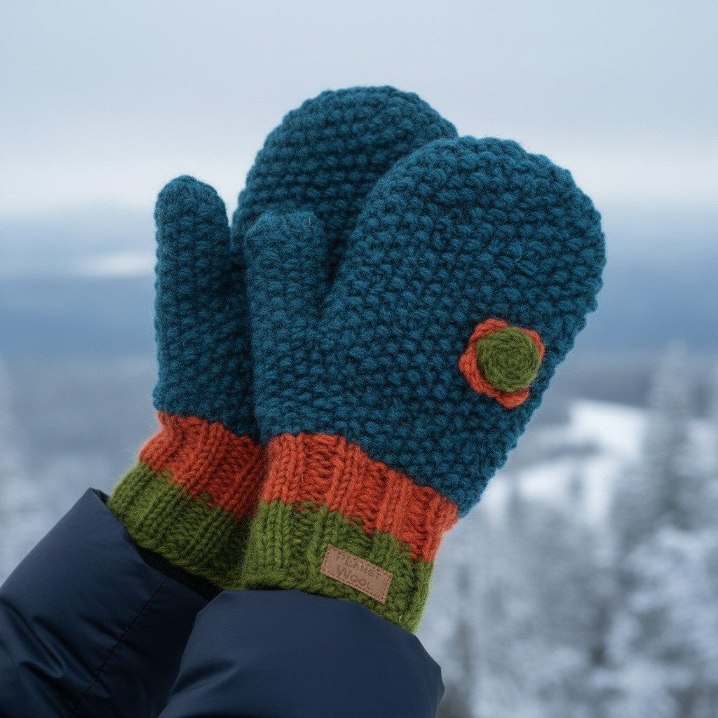 Guru-Shop Strickhandschuhe Handschuhe, gestrickte Fausthandschuhe mit.. günstig online kaufen