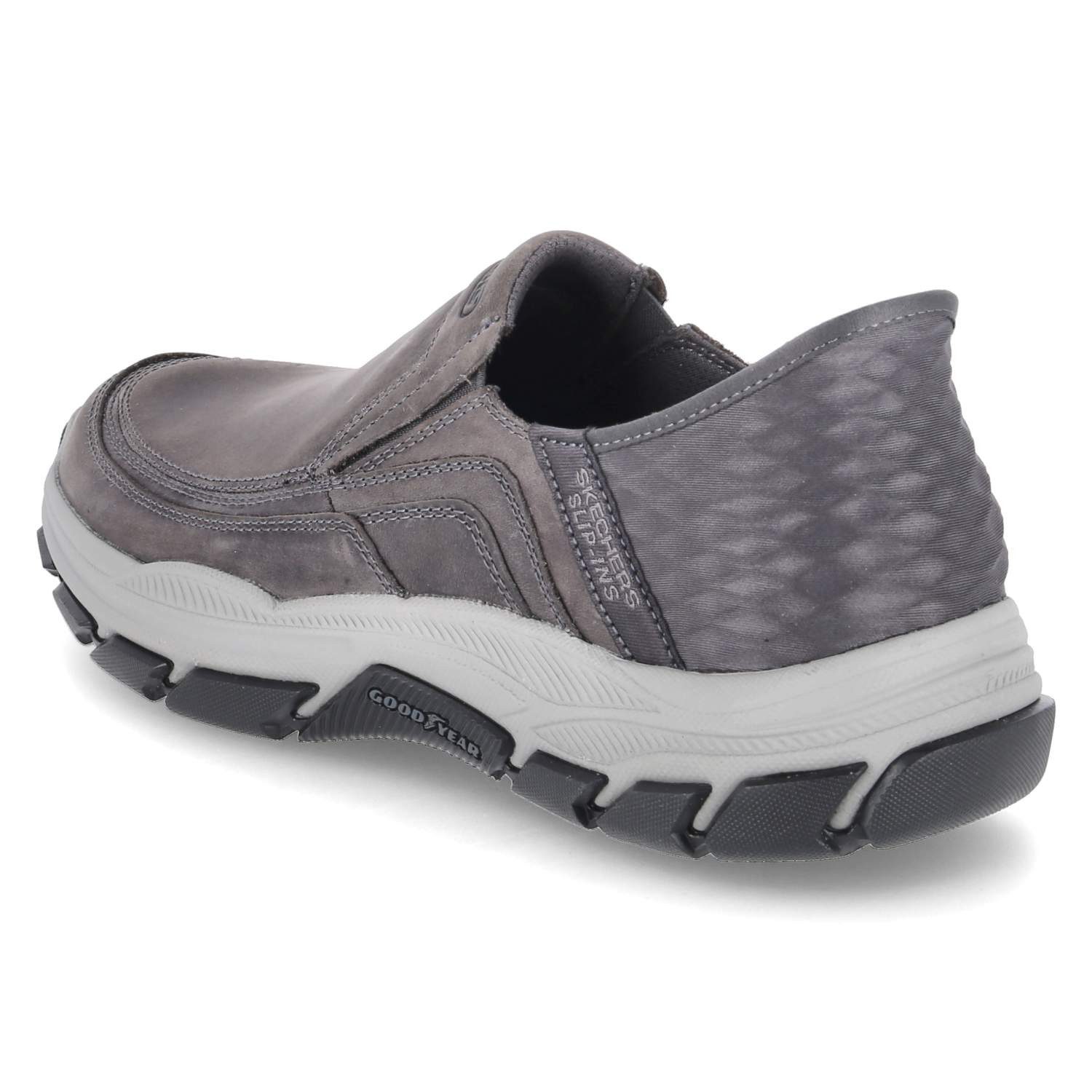 Skechers Skechers 204810 CHAR Herren Leder & Textil grey Slipper