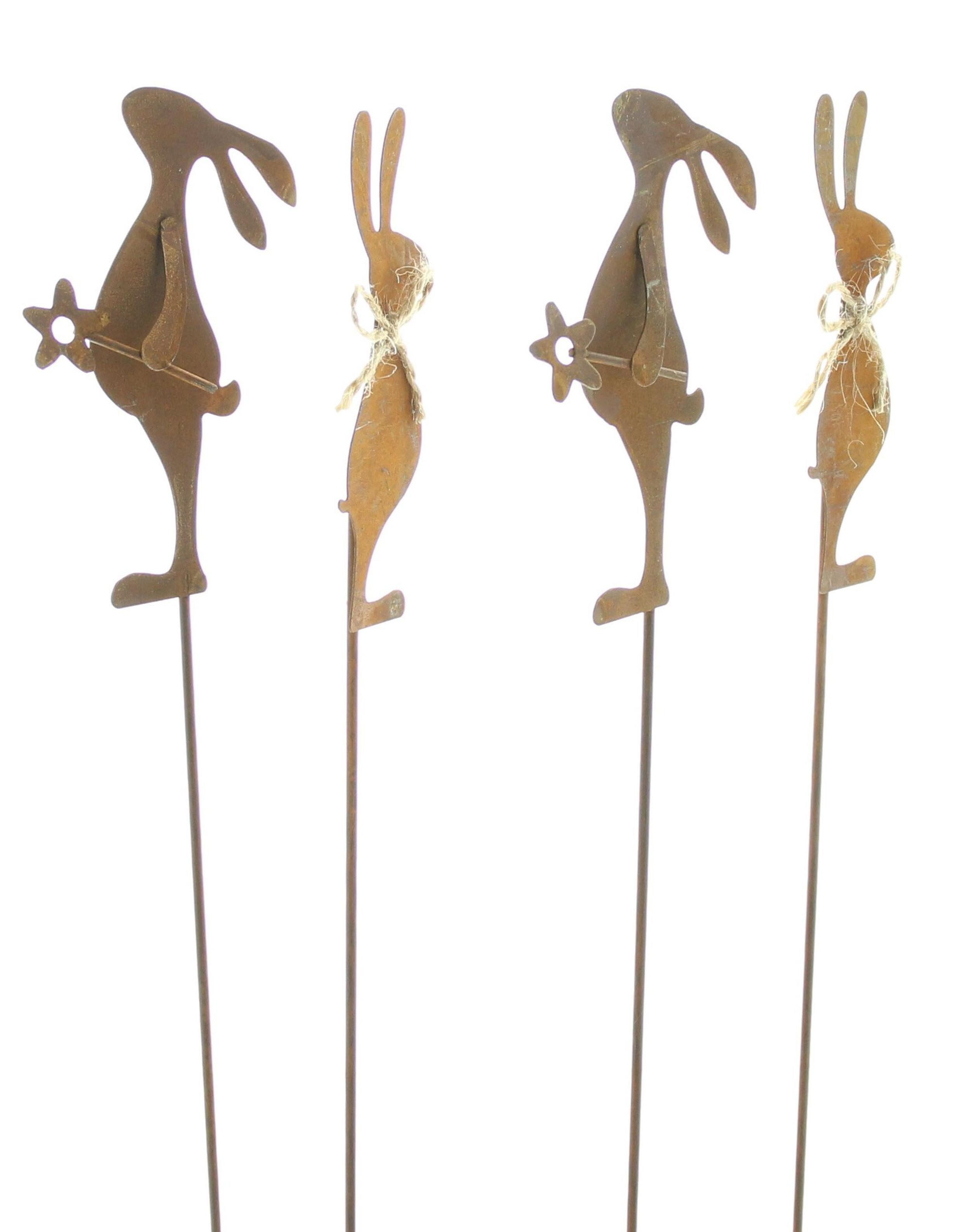 Frank Flechtwaren Osterhase Stecker "Osterhase", 4er Set