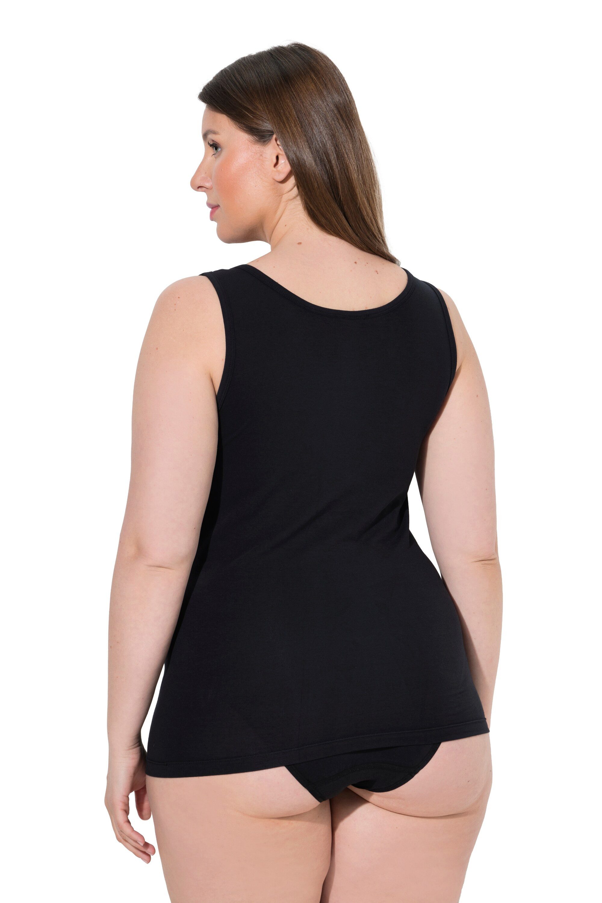 Ulla Popken Unterhemd Tanktops 2er-Pack Rundhalsausschnitt ärmellos – Bild 4 von 5