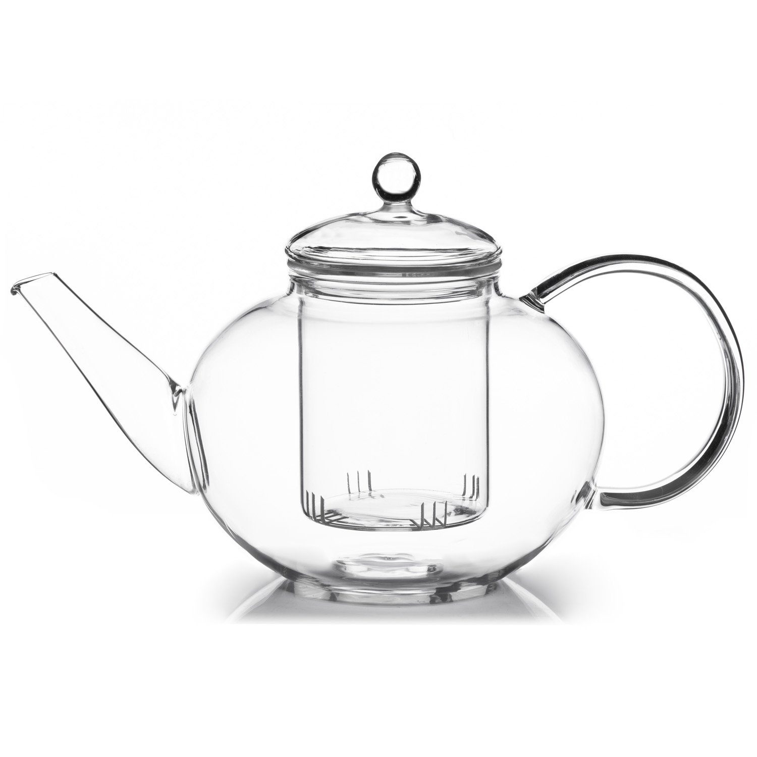Teesieb, Teekanne Glas-Kanne l, Teefilter Dimono & mit Mundgeblasene 1.5 mit Filtereinsatz Teekanne