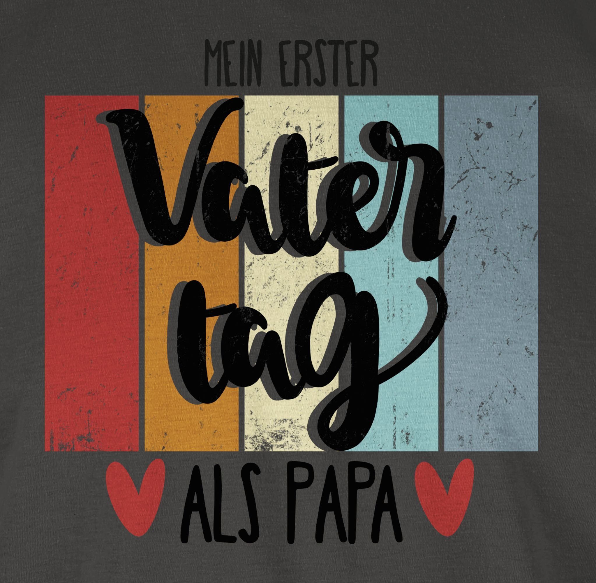 Papa Shirtracer Vatertag für Papa Geschenk T-Shirt erster 1 als Mein Dunkelgrau Vatertag