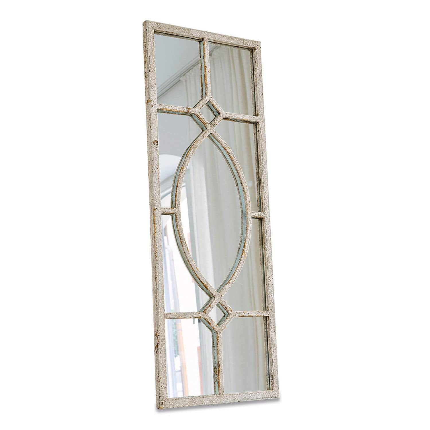 Mirabeau Spiegel Spiegel Millery antikweiß, Wandspiegel, Massives Eisen mit Antik-Finish, Vielseitig einsetzbar