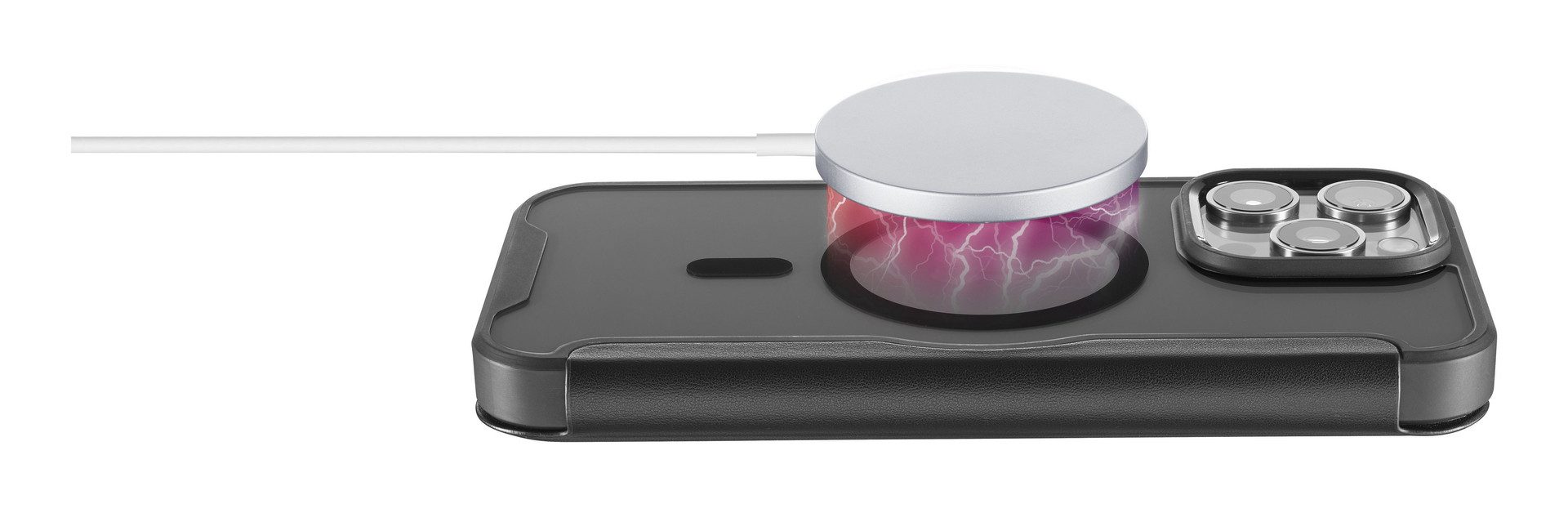 Cellularline Flip Case Book Case Daily MAG für Apple iPhone 16 Pro Max, Bookcover, Schutzhülle, Handyschutzhülle, Case, Schutzcase, stoßfest