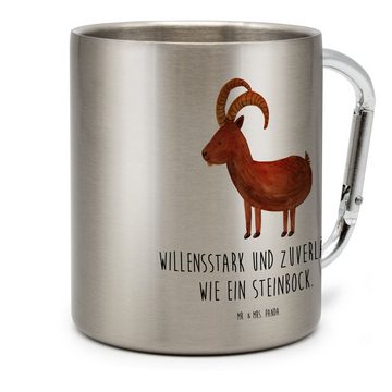 Mr. & Mrs. Panda Tasse Sternzeichen Steinbock - Transparent - Geschenk, Ziege, Becher, Gebur, Edelstahl, Einzigartiges Design