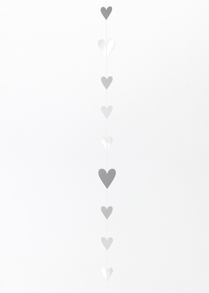 Räder Design Dekokette PAPIERKETTE HERZEN SILBERHERZEN