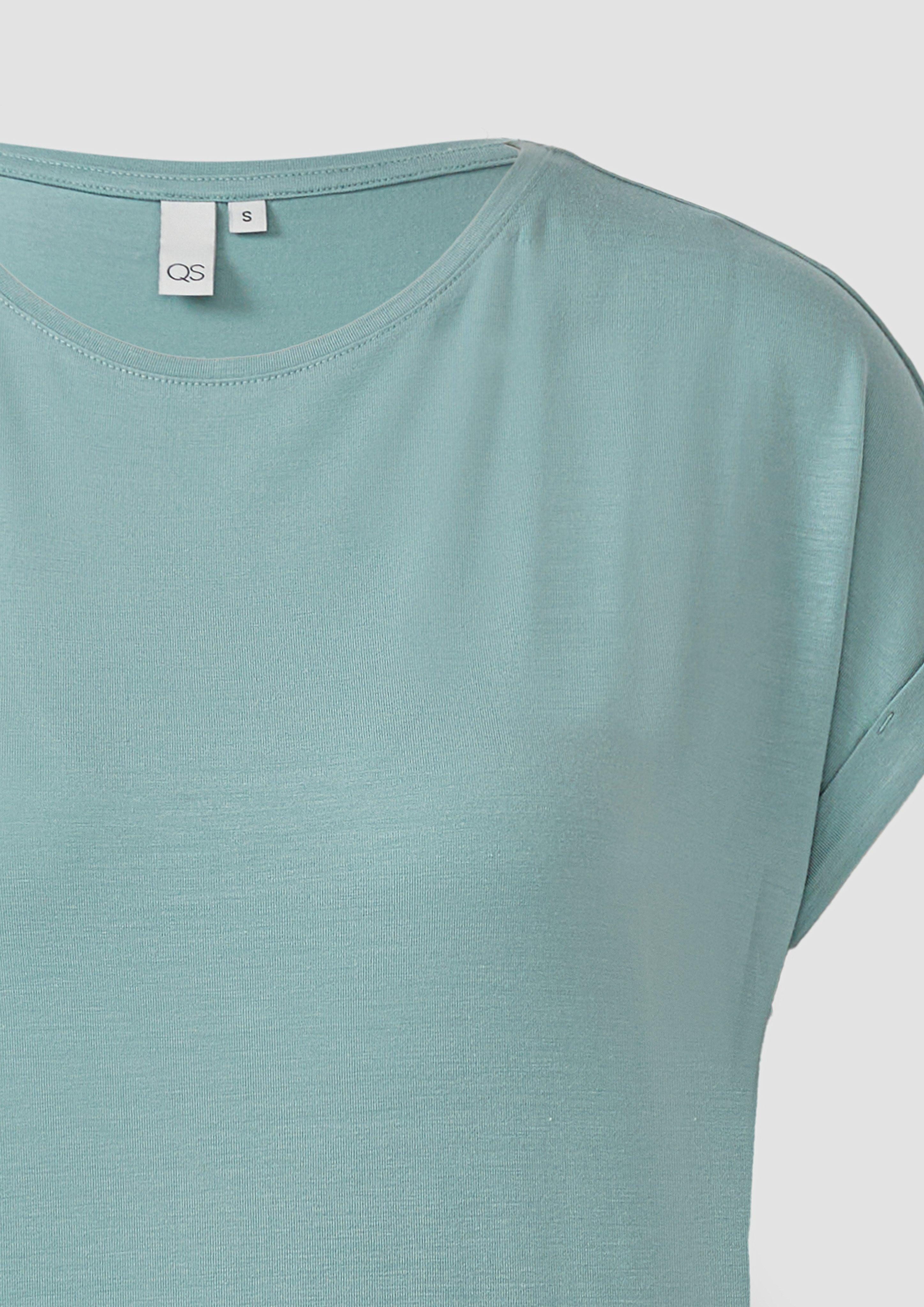 QS Kurzarmshirt Loose Fit-Shirt im Lyocellmix günstig online kaufen