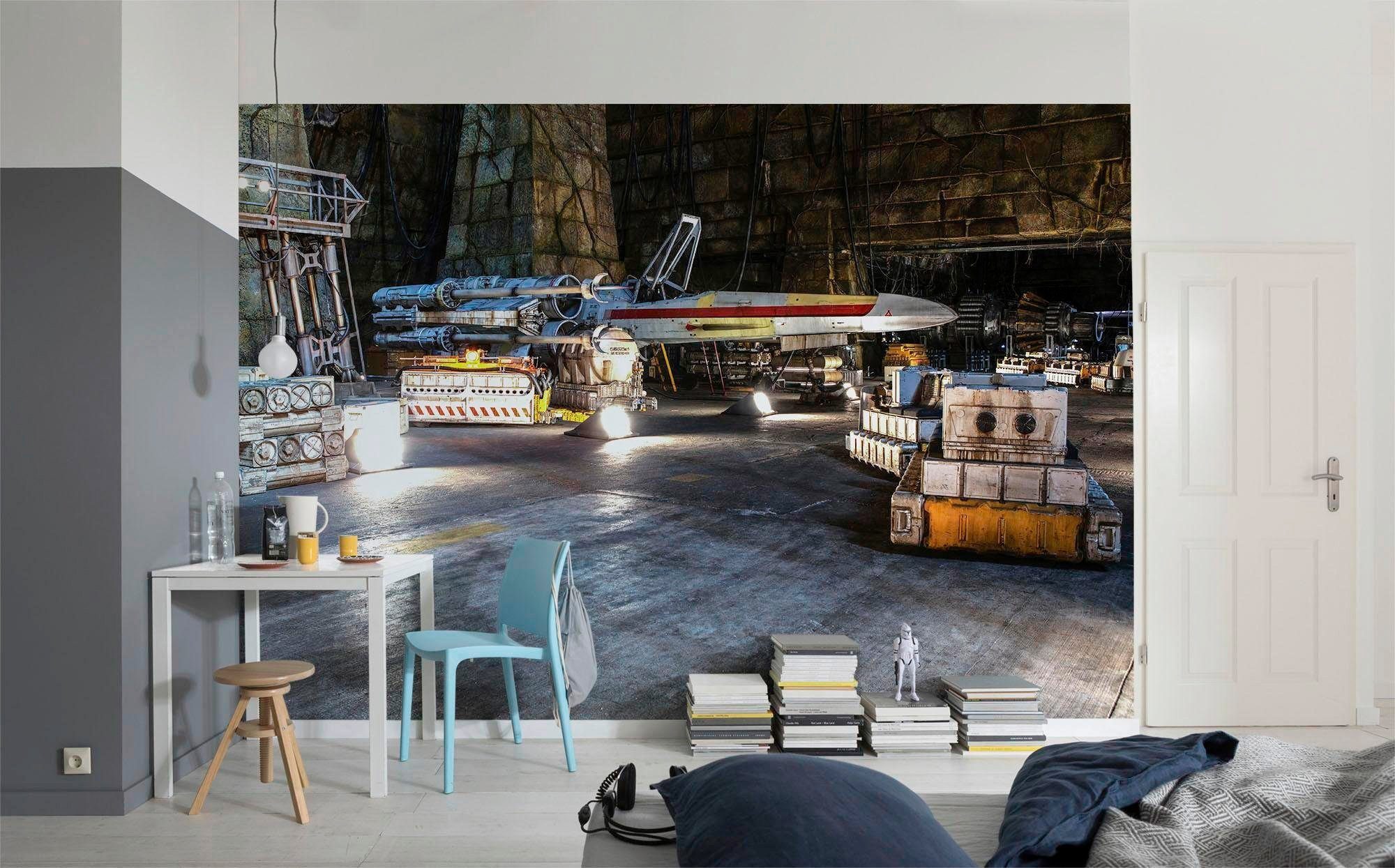 Komar Fototapete STAR WARS Rebel Base - Größe 368 x 254 cm, glatt, bedruckt, Kinderzimmer