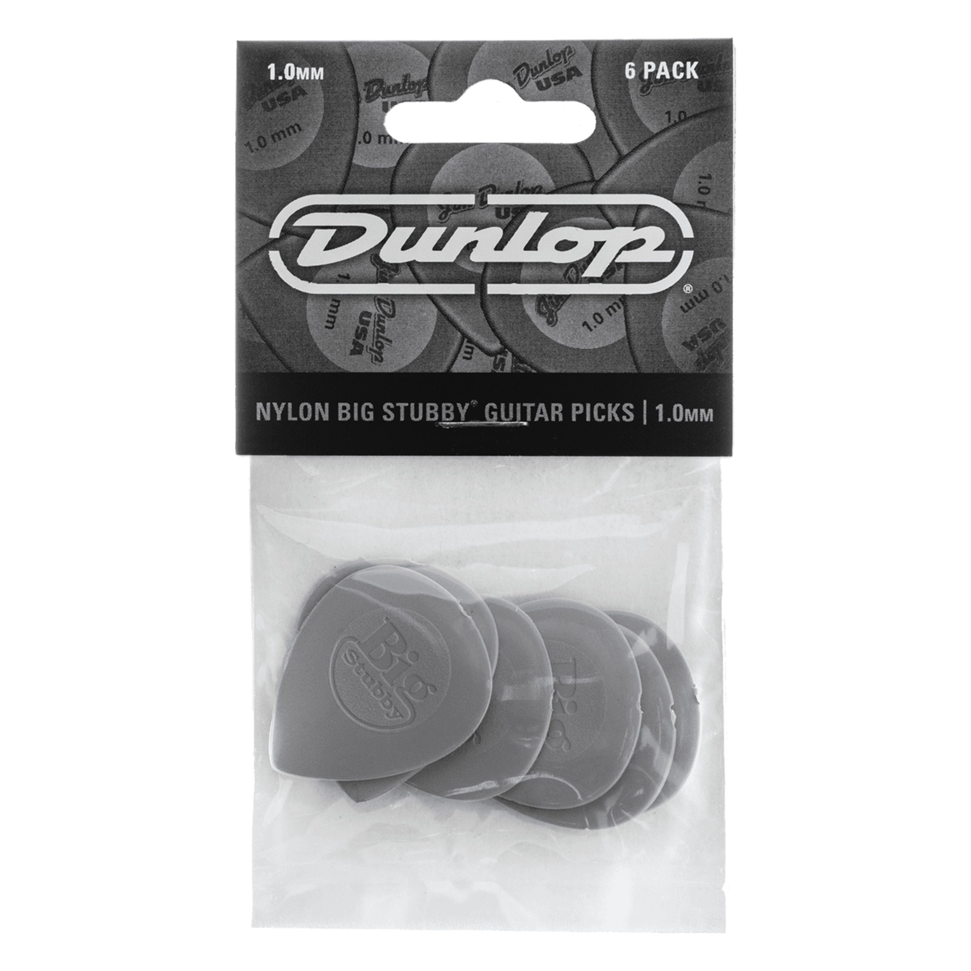 Dunlop Plektrum, 445P1.0 Nylon Big Stubby Picks 1,00 mm - Plektren Set