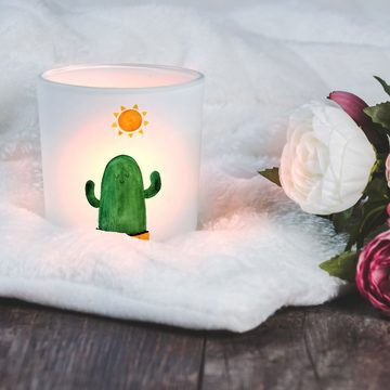 Mr. & Mrs. Panda Windlicht Kaktus Sonne - Transparent - Geschenk, Windlicht Kerze, Kakteen, Kerz (1 St), Hitzebeständig