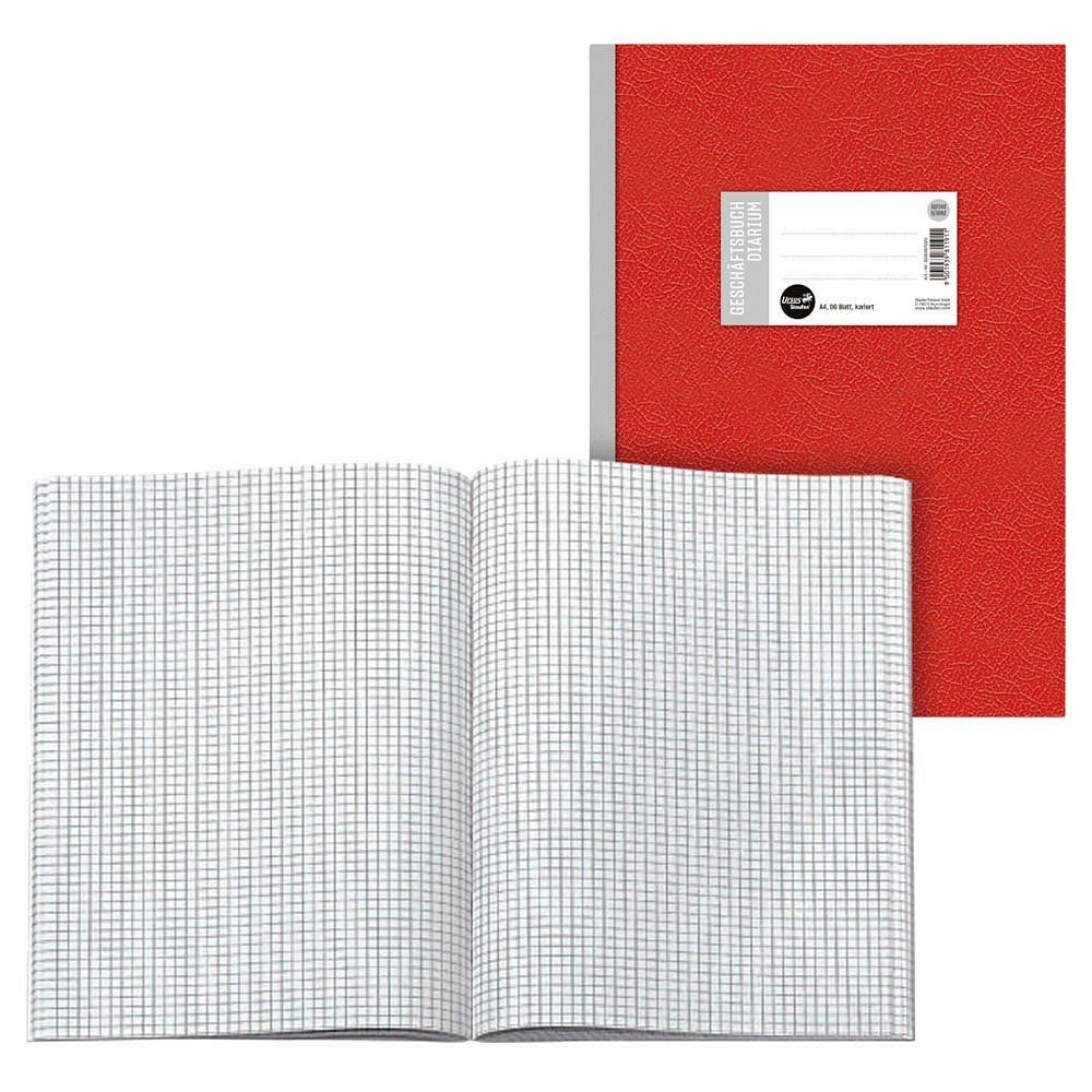 URSUS Notizbuch 1 Geschäftsbuch URSUS kariert DIN A4 für Notizen rot