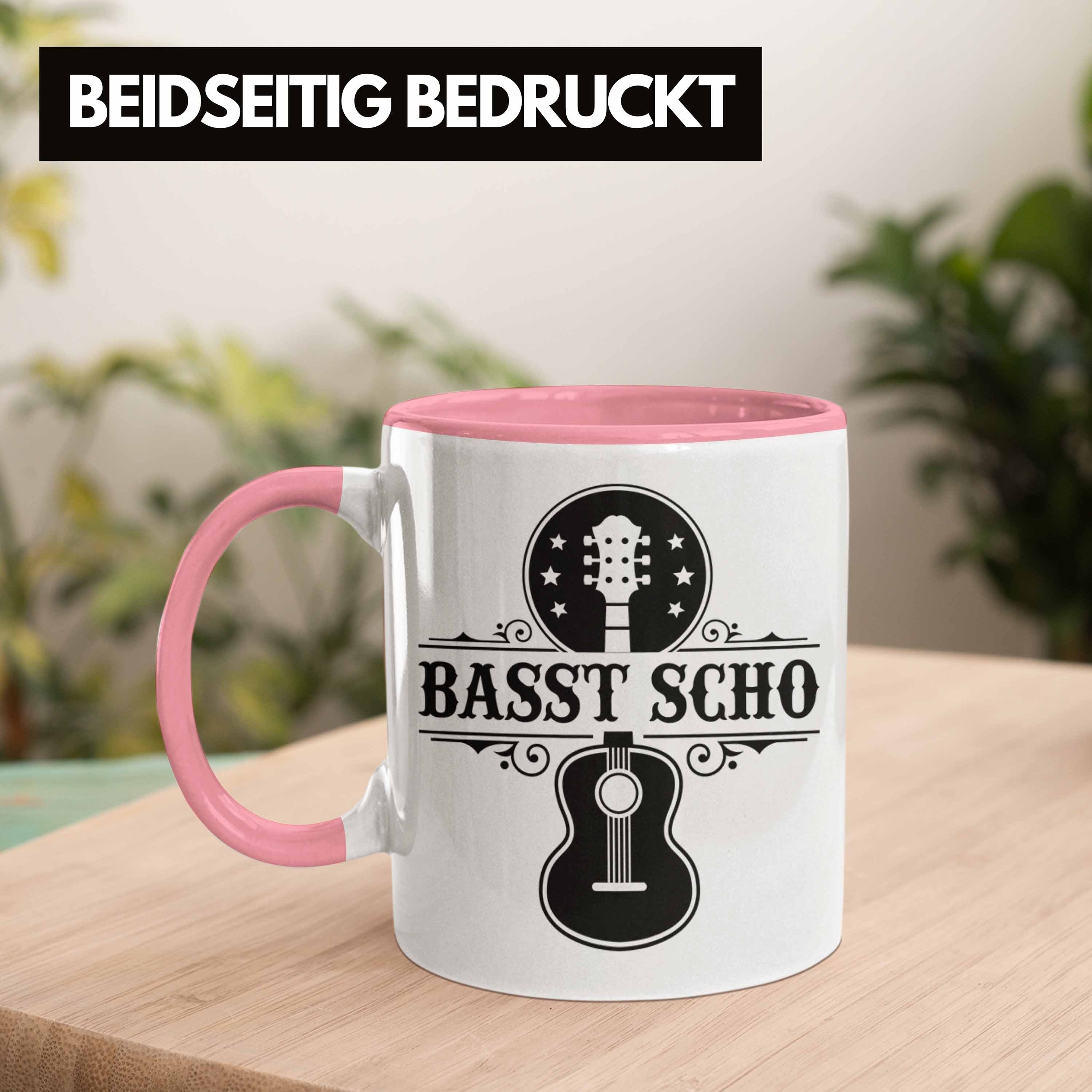 Trendation Tasse Bassist Tasse Rosa Geschenkidee Basst Kaffee-Becher Bass-Spieler S Geschenk