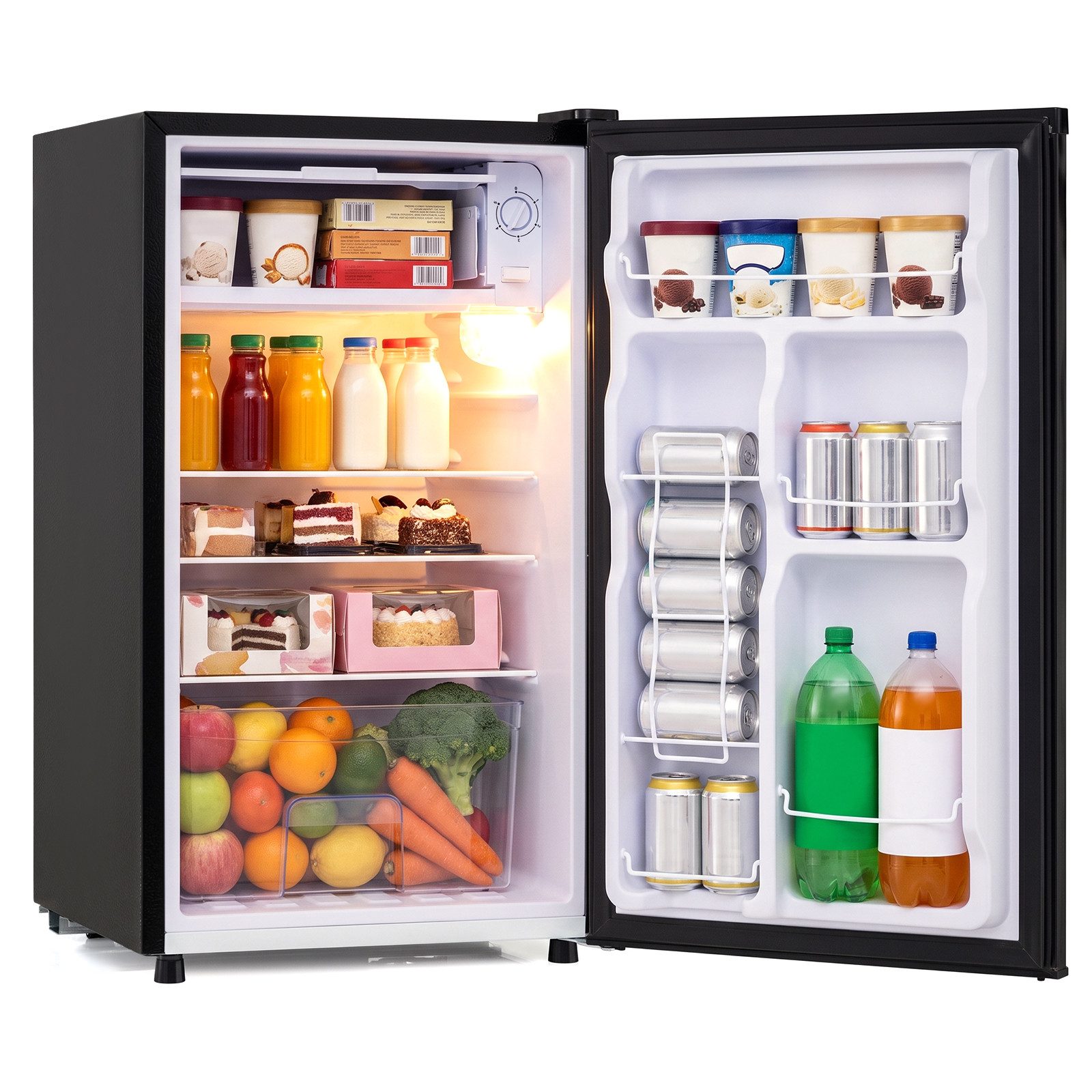 COSTWAY Kühlschrank FP11237DE/BC-98, 77.5 cm hoch, 44.5 cm breit, 98L, < 39dB