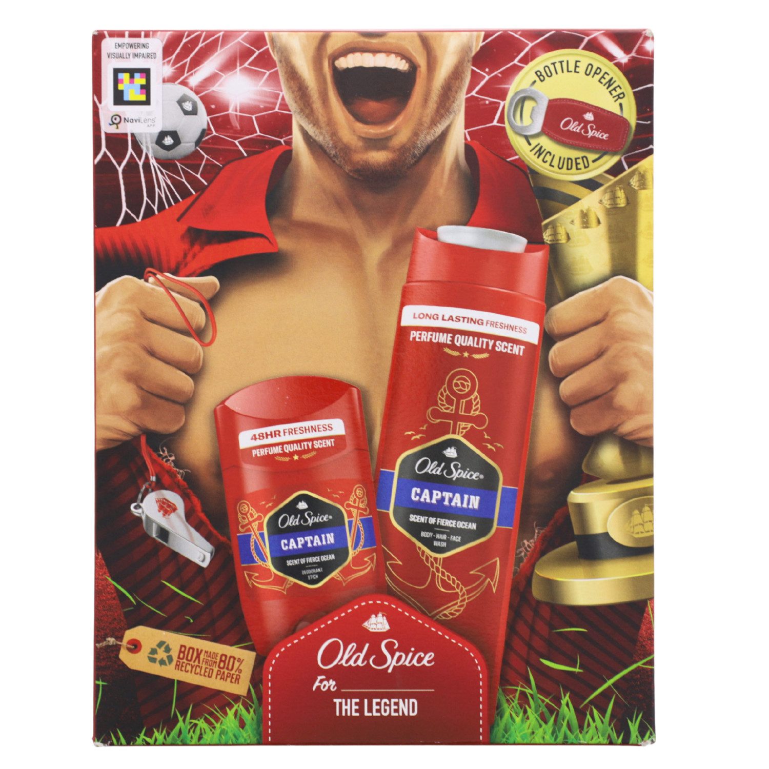 Old Spice Pflege-Geschenkset Old Spice Captain Geschenkset Deo Stick 50ml & 3in1 Duschgel 250ml