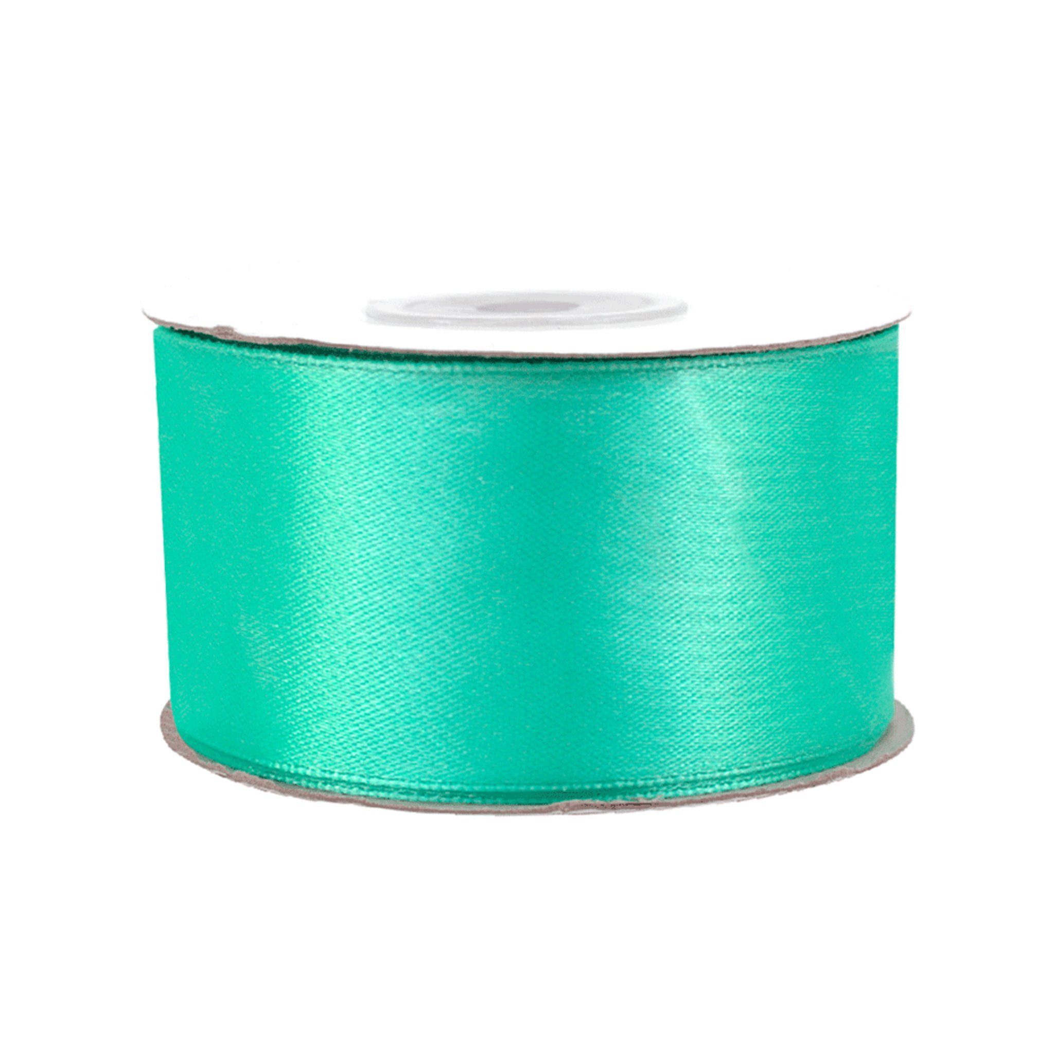 Creativery Satinband, Satinband 38mm x 25m Rolle Türkisgrün / Aqua