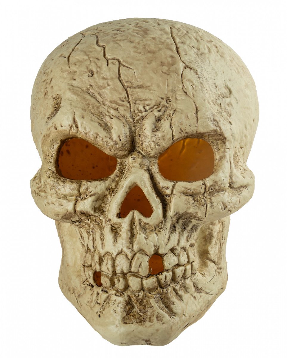 Dekoobjekt Totenkopf Deko mit Farbwechsel LED 30cm