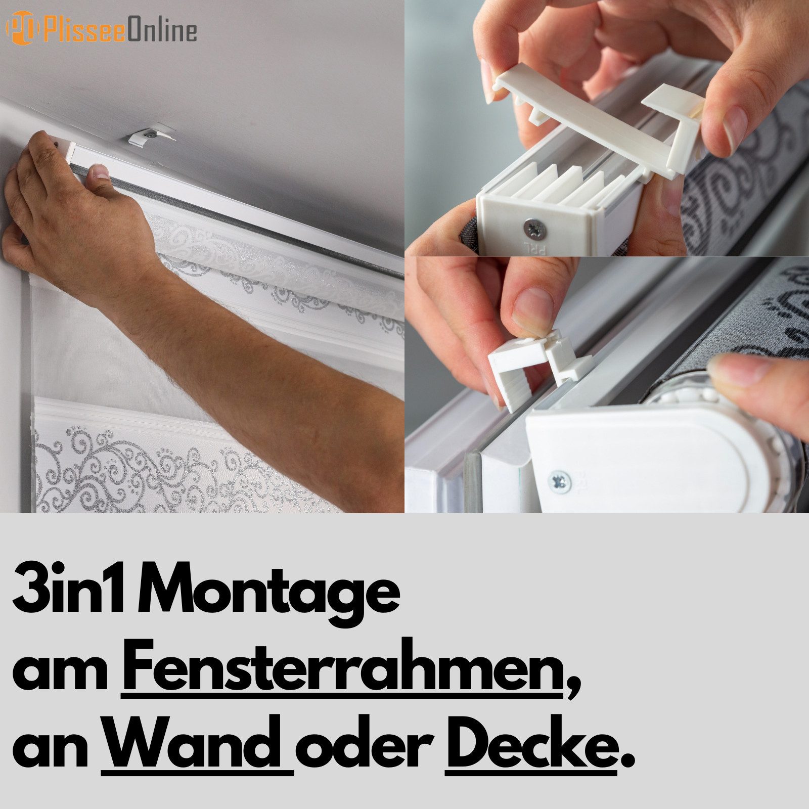 Doppelrollo Doppelrollo Duorollo Klemmfix ohne Bohren 1533 mit Perlen, Plisseeonline, blickdicht, Klemmfix Montage am Fensterrahmen, Freihängend, Klemmfix, Moti – Bild 5 von 5