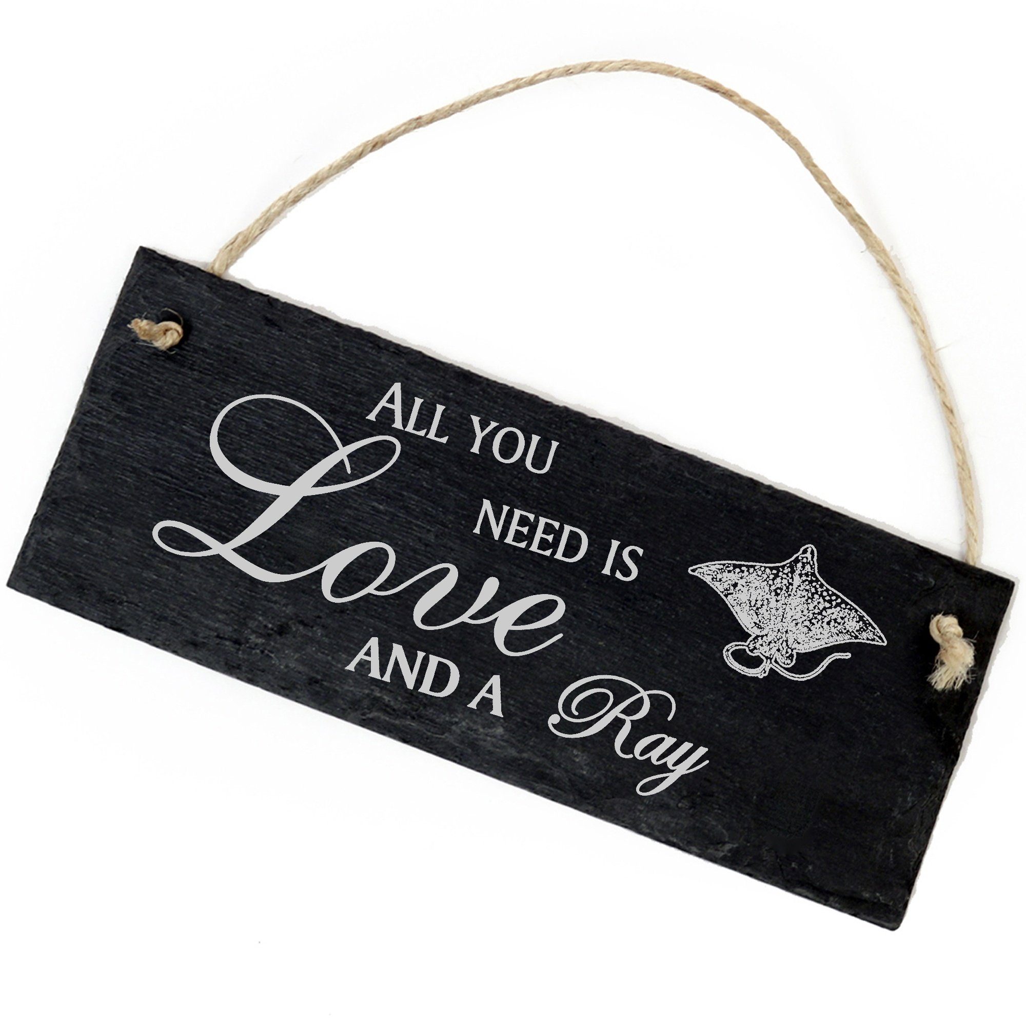 Dekolando Hängedekoration Rochen 22x8cm All you need is Love and a Ray