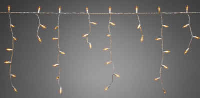 KONSTSMIDE LED-Lichtervorhang Weihnachtsdeko aussen, LED Eisregenvorhang, für den Außenbereich