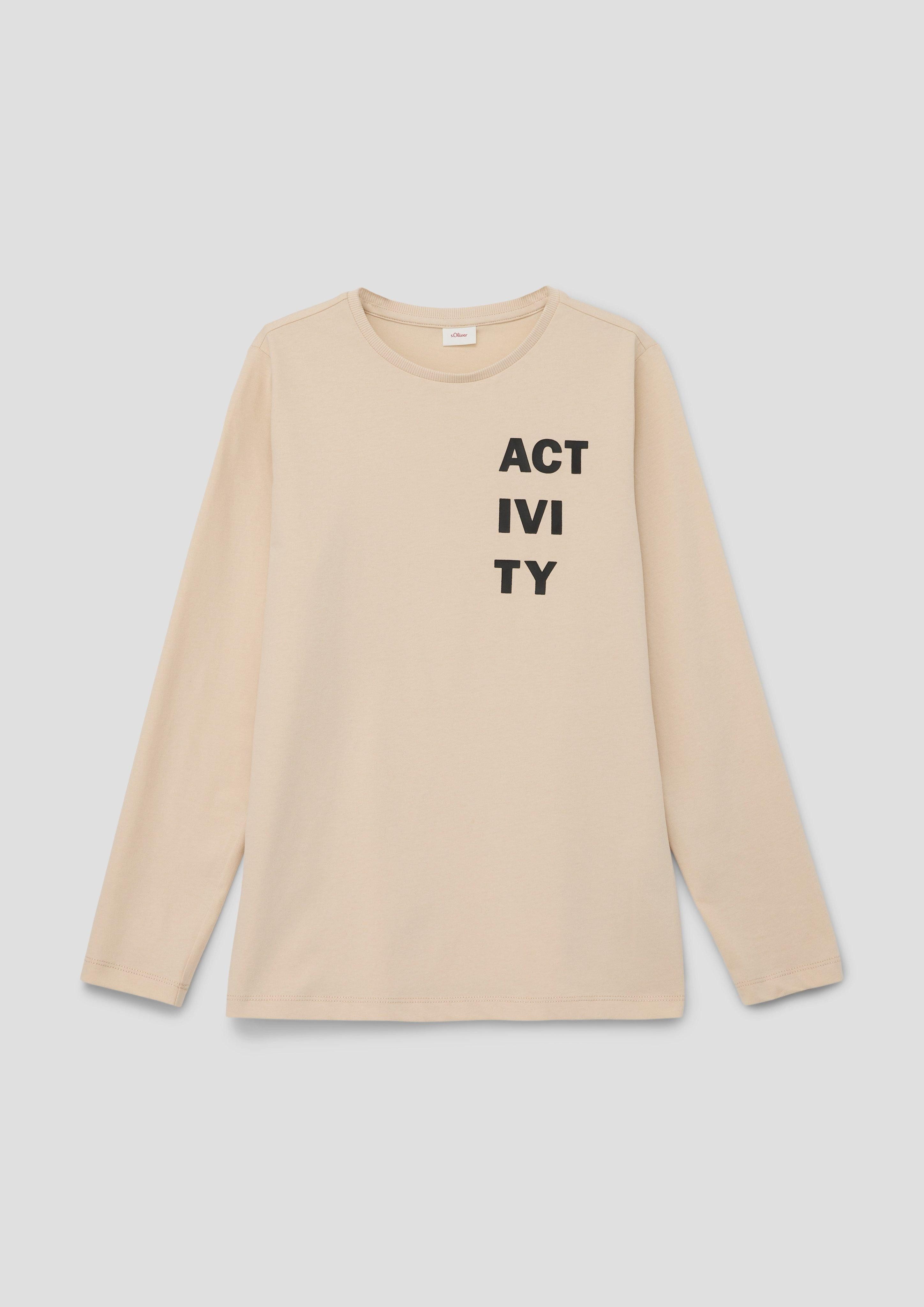 Langarmshirt Longsleeve mit Schriftprint