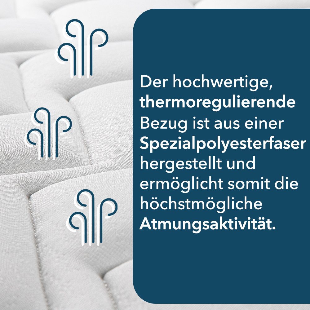 Komfortschaummatratze Matratze Airy Form Luxus, Matratze in 90x200 cm und weiteren Größen, DI QUATTRO, 29 cm hoch, Die Matratze, die atmet. Extra hoch und komfortabel, Schnäppchenpreis