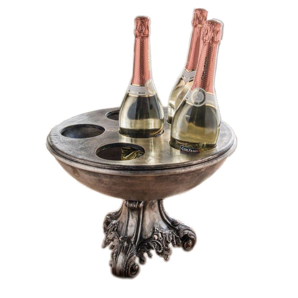 Dekoobjekt Champagner/Wein- Schale und Kühler BAROCK, für 6 Flaschen