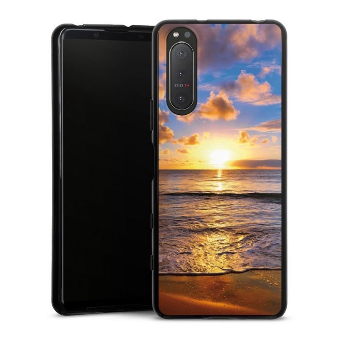 DeinDesign Handyhülle Meer Sonnenuntergang Strand Strand Sony Xperia 5 II 5G Silikon Hülle Bumper Case Handy Schutzhülle