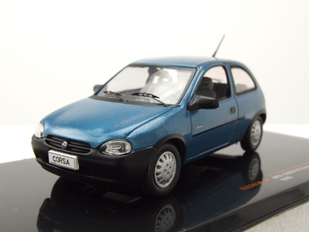 ixo Models Modellauto Opel Corsa B Swing 1995 blau metallic, Maßstab 1:43
