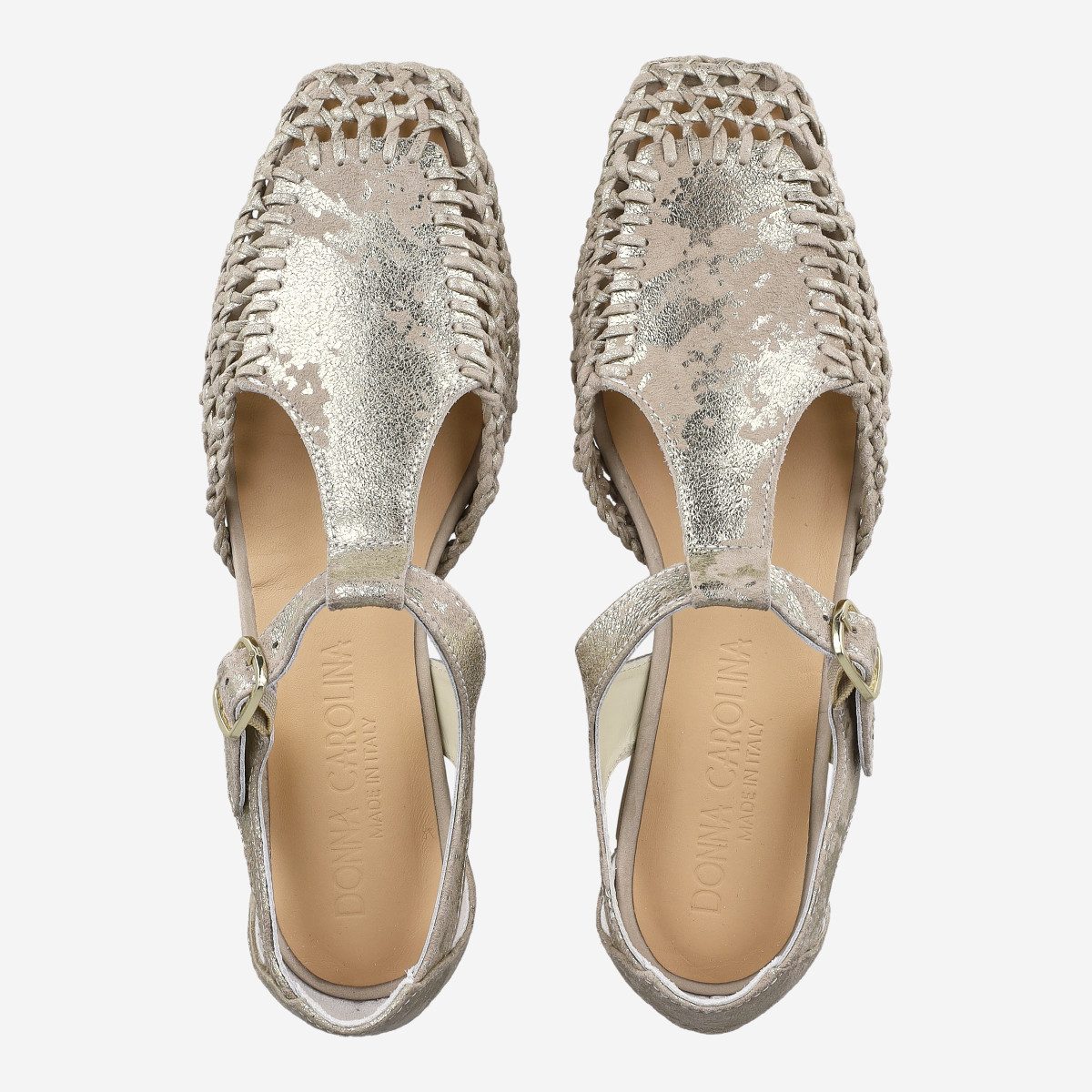 Donna Carolina Donna Carolina CLESSIA WEB 57.709.021-002, Sandaletten, Gold, Damen Sandalette