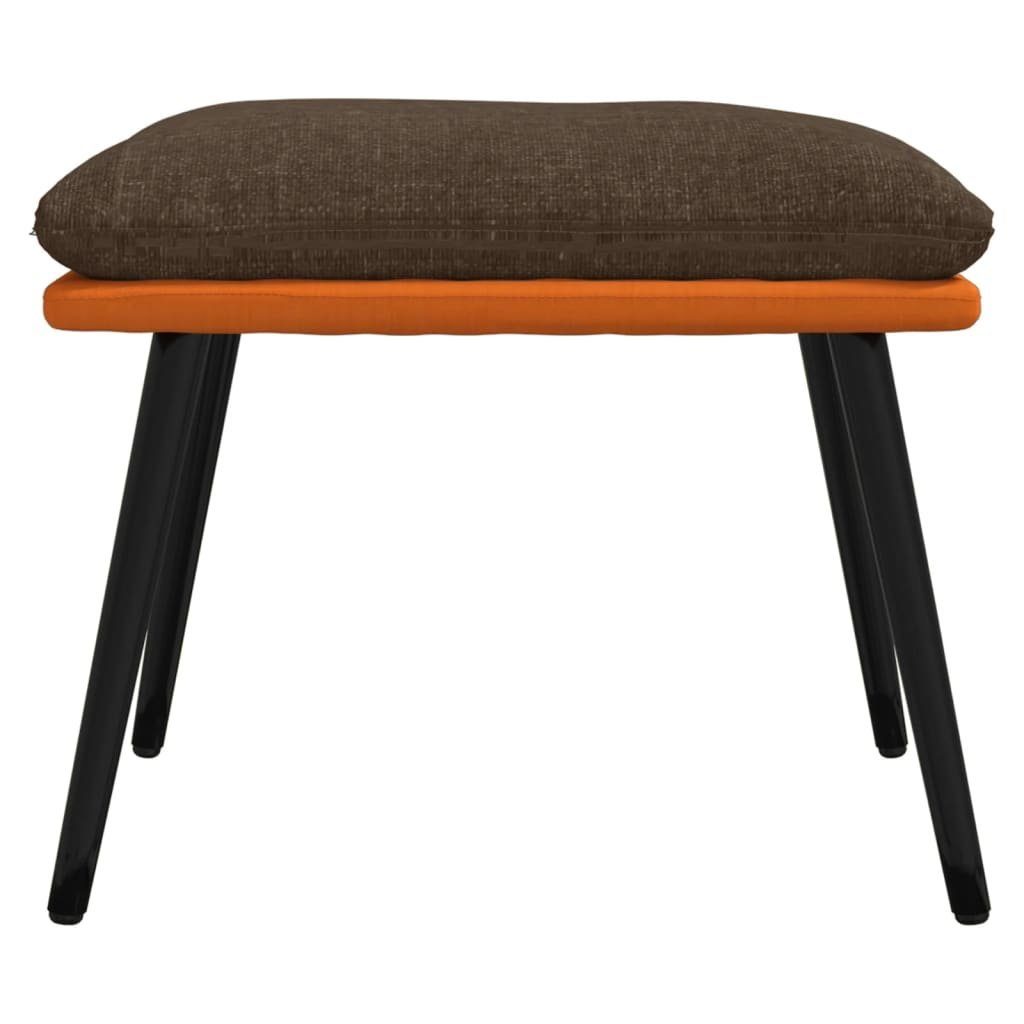 Kunstleder St) 45x29,5x35 und Orange cm Braun/Orange Fußhocker (1 vidaXL Braun Stoff und Polsterhocker