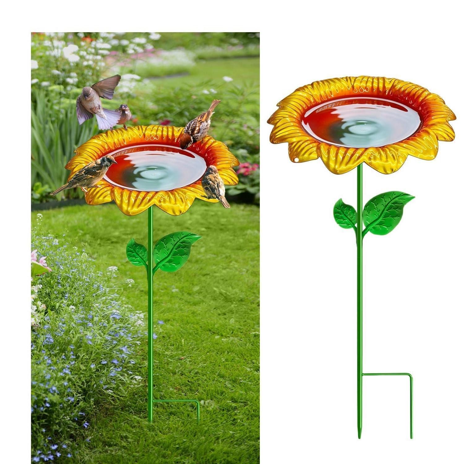 LuxusKollektion Vogeltränke Vogeltränke Blume Sonnenblumenrot