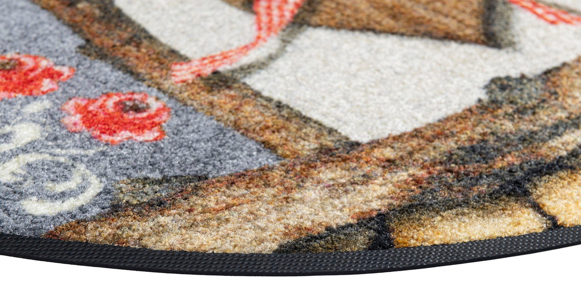 Fußmatte Round Montafon, wash+dry 7 mm Höhe: rechteckig, by Kleen-Tex