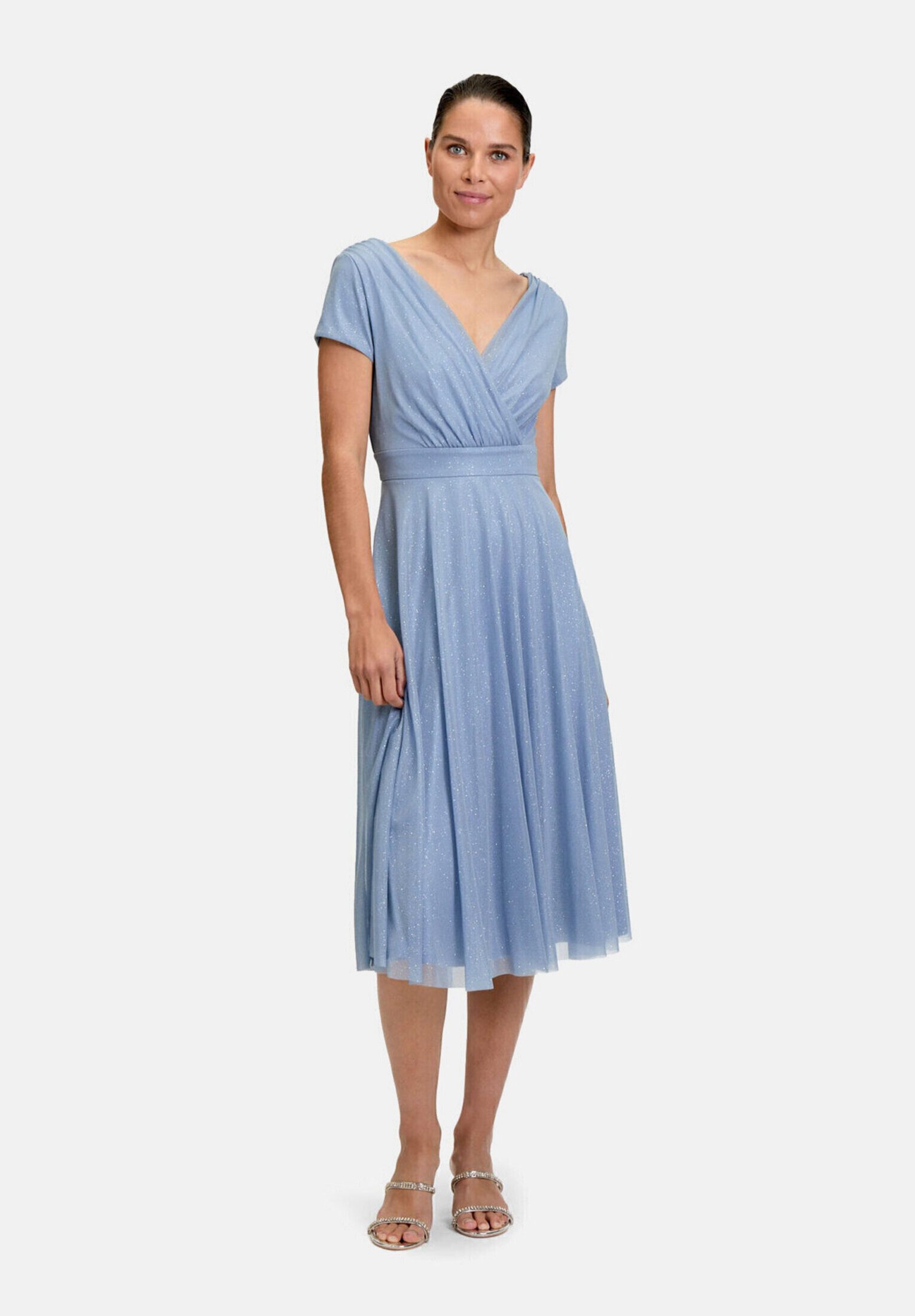 Vera Mont Cocktailkleid Damen im Glitzer-Look Stoff