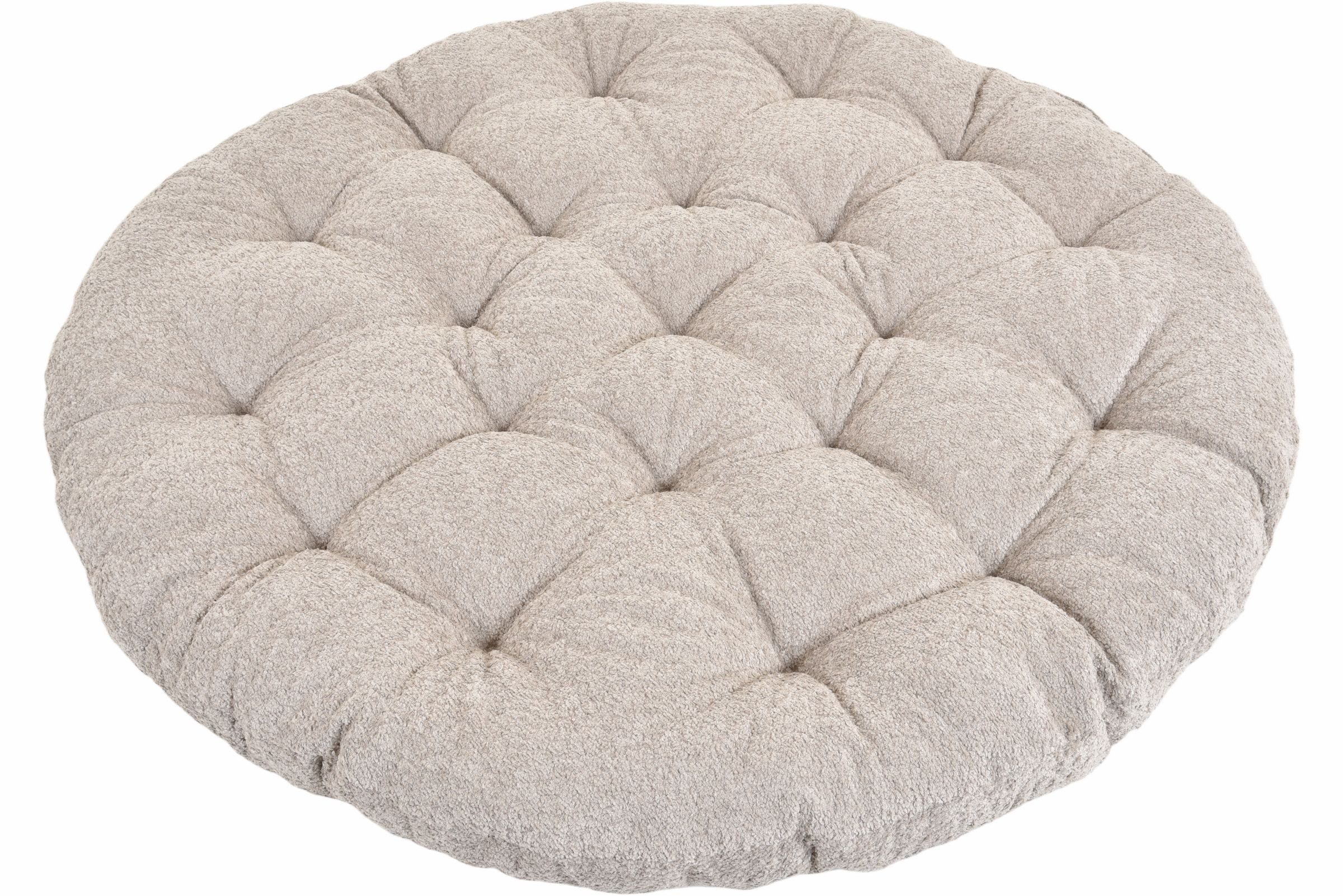 Krines Home Bodenkissen K 30 Papasan 120cm FlauschGrau, Grau-flauschig weich