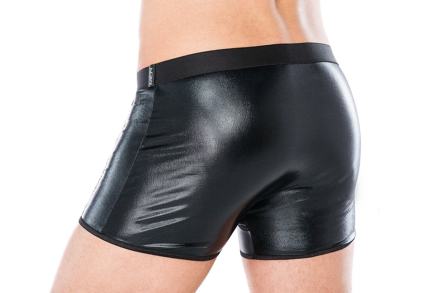 Andalea Wetlook-Boxershorts Reißverschluss Männer von Boxershorts Andalea mit Unterhosen Slip Herrenslip