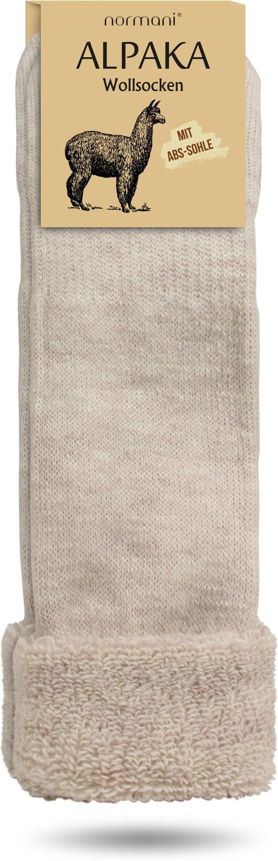 normani ABS-Socken Alpaka-Wollsocken mit ABS-Druck (1 Paar) hochwertige Alpaka-Wolle – Bild 3 von 4