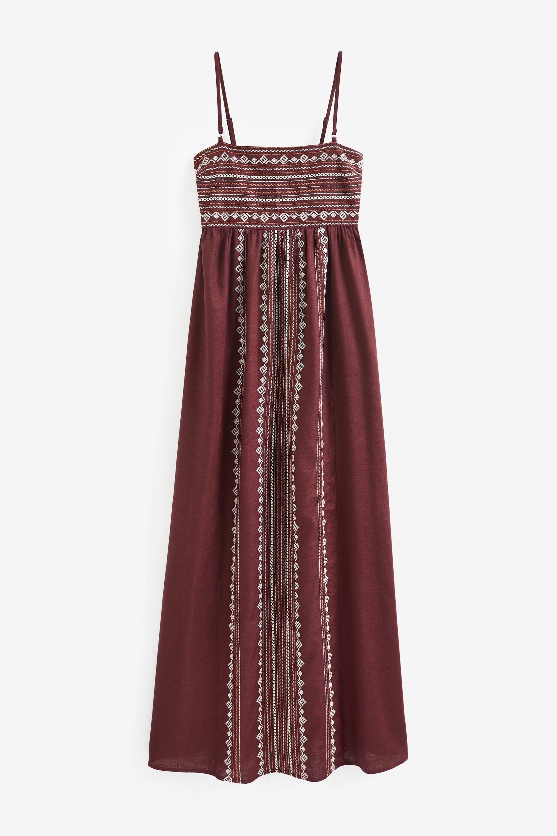 Next Sommerkleid Maxikleid mit Stickarbeiten (1-tlg)