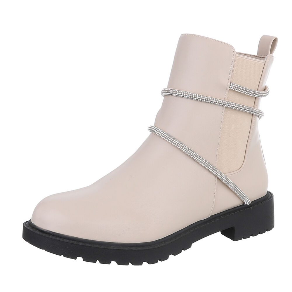 Ital-Design Damen Freizeit Stiefelette (87108765) Blockabsatz Flache Stiefe günstig online kaufen