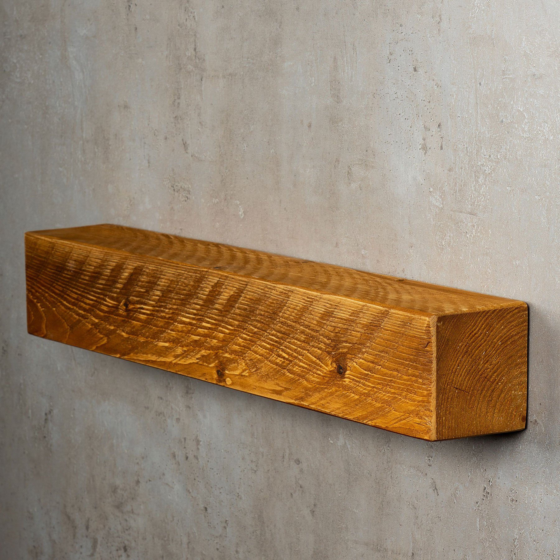 Teak Wandboard Levandeo® Holz levandeo Wandregal, 60x10cm Massiv Farbig Wandregal Regal