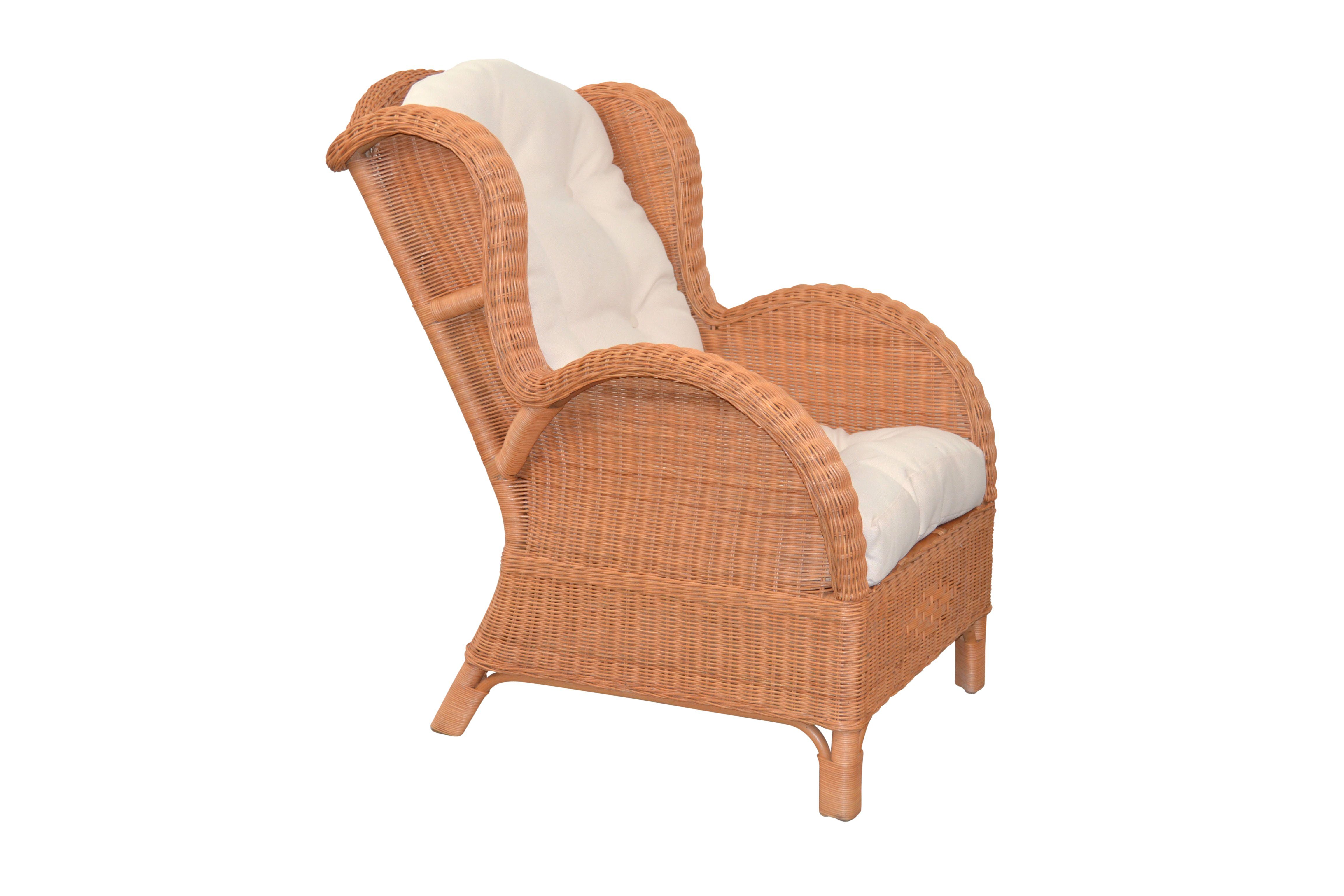 moebel-direkt-online Ohrensessel Luna (Sessel und Sitzhocker), Handgeflocht günstig online kaufen