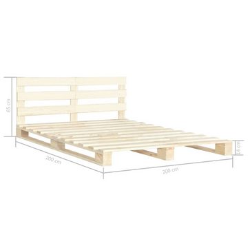 furnicato Bett Palettenbett Massivholz Kiefer 200×200 cm