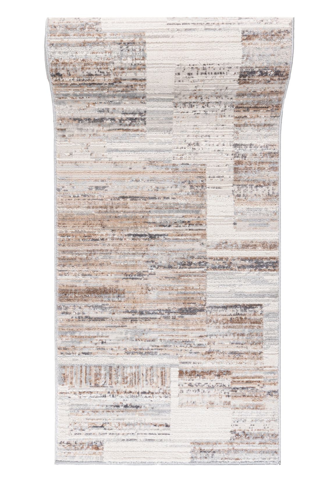 Mazovia Läufer Modern Abstrakt Beige Creme Flur, Schlafzimmer, Diele, Fußbodenheizung