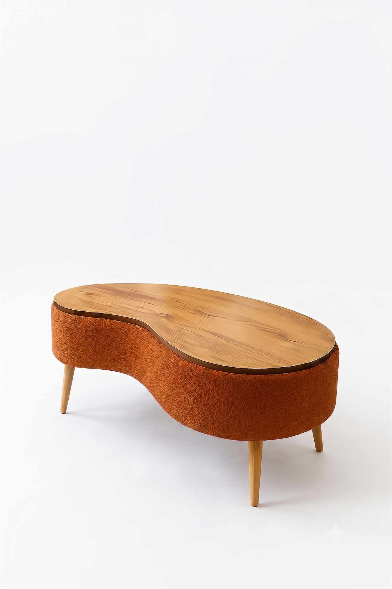 Skye Decor Couchtisch Snug Japandi (1-St), Teddy-Optik mit Buchenholzbeinen