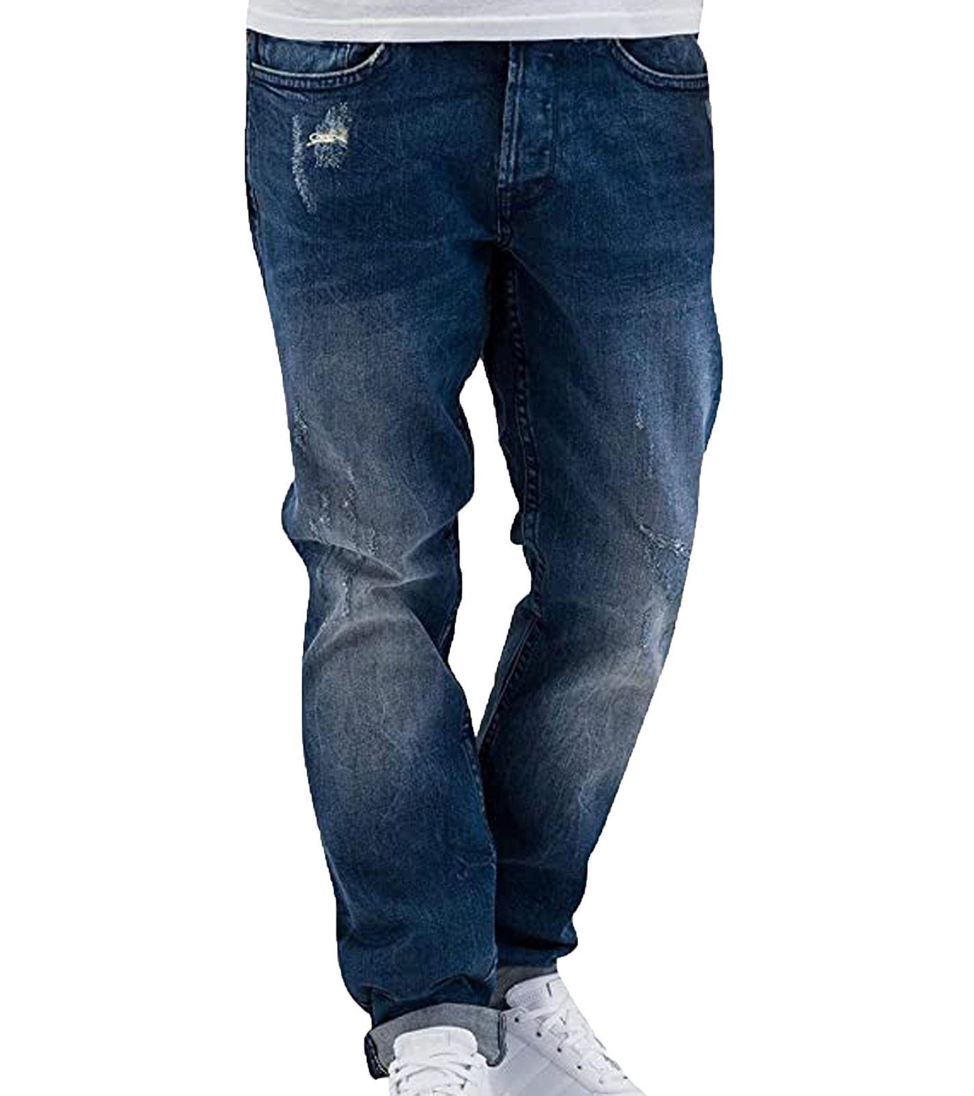 SONS Denim-Pants Regular-Fit Hose ONLY Stoffhose & & Herren Jeans SONS ONLY Dunkelblau Med Weft