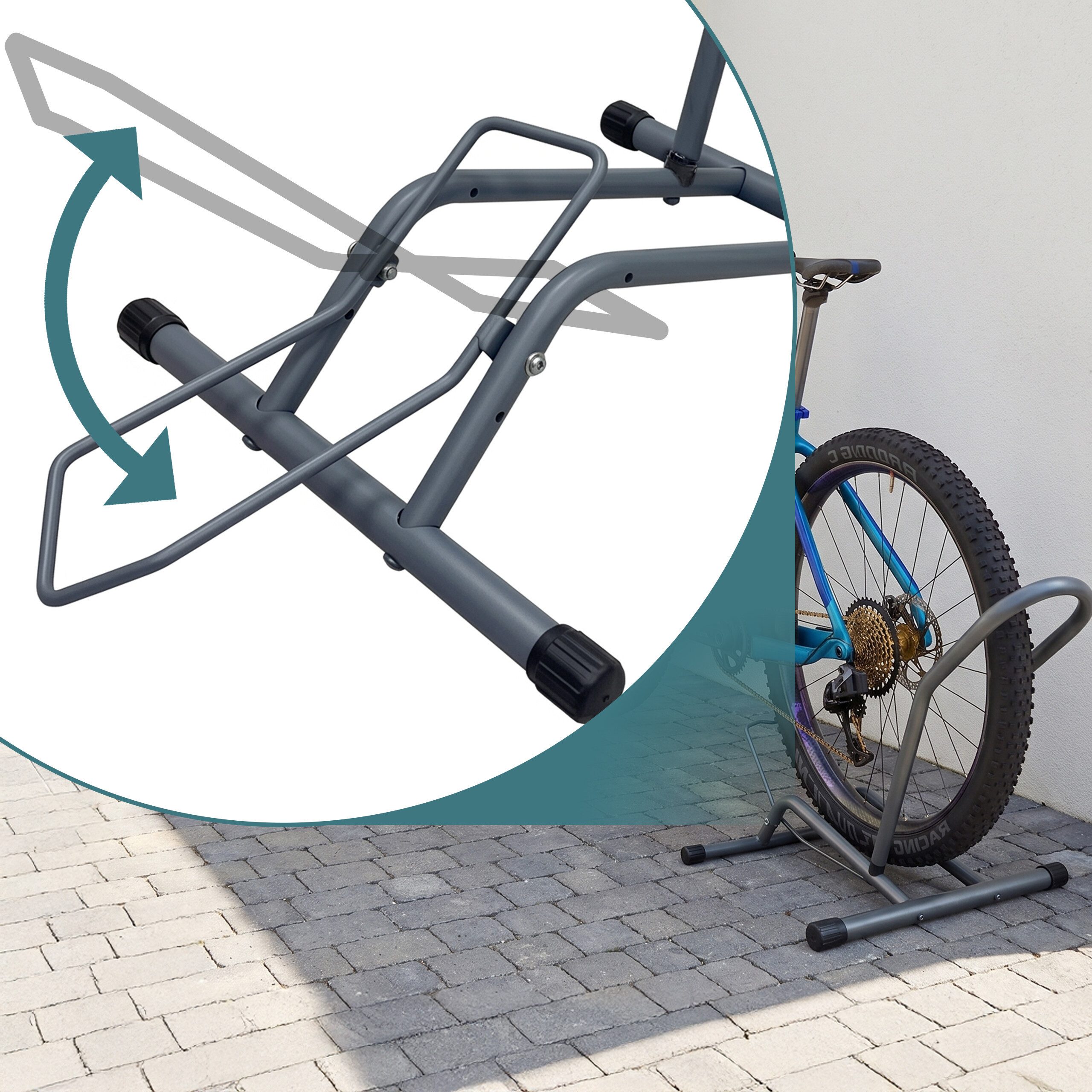 relaxdays Fahrradständer bis 29 Zoll (1-St), anthrazit. – Bild 5 von 5