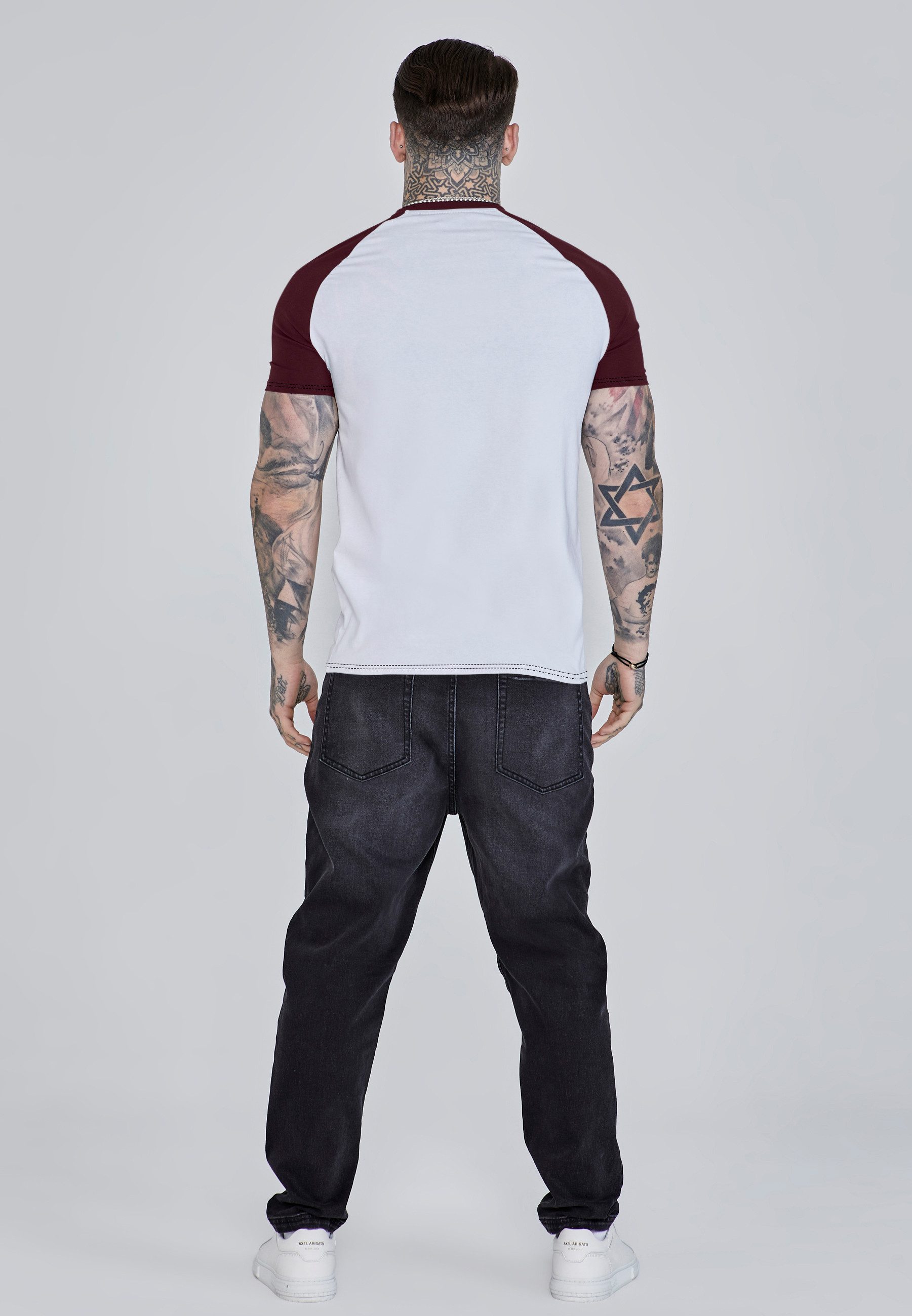 Siksilk T-Shirt SikSilk Herren-Raglan-T-Shirt – Bild 5 von 5