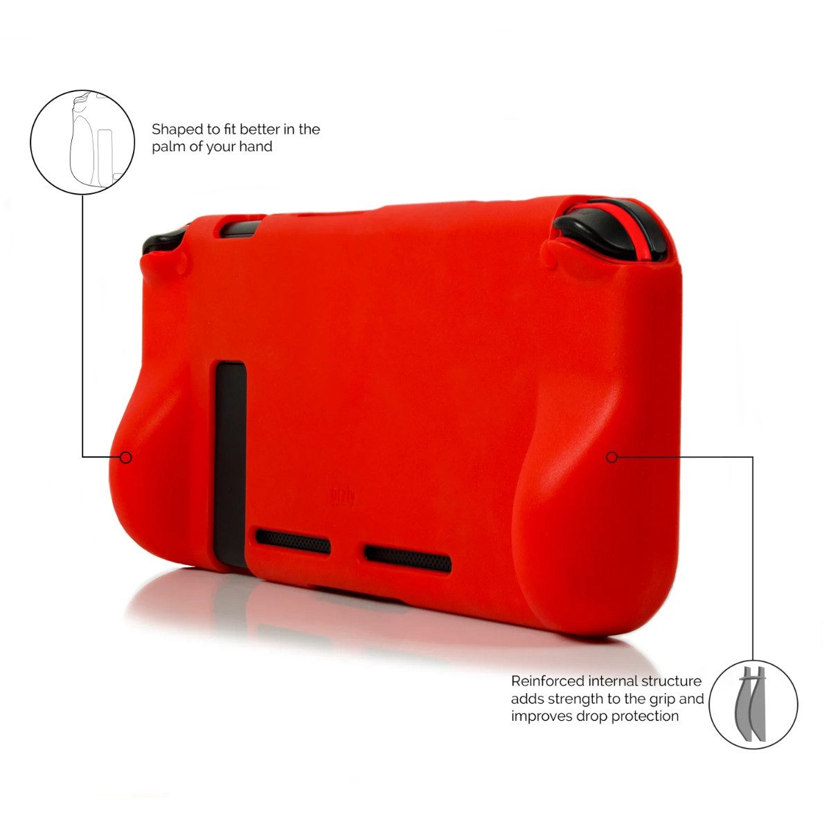 Orzly Nintendo-Schutzhülle Schutzhülle aus stoßfestem TPU kompatibel mit Nintendo Switch – Bild 2 von 5