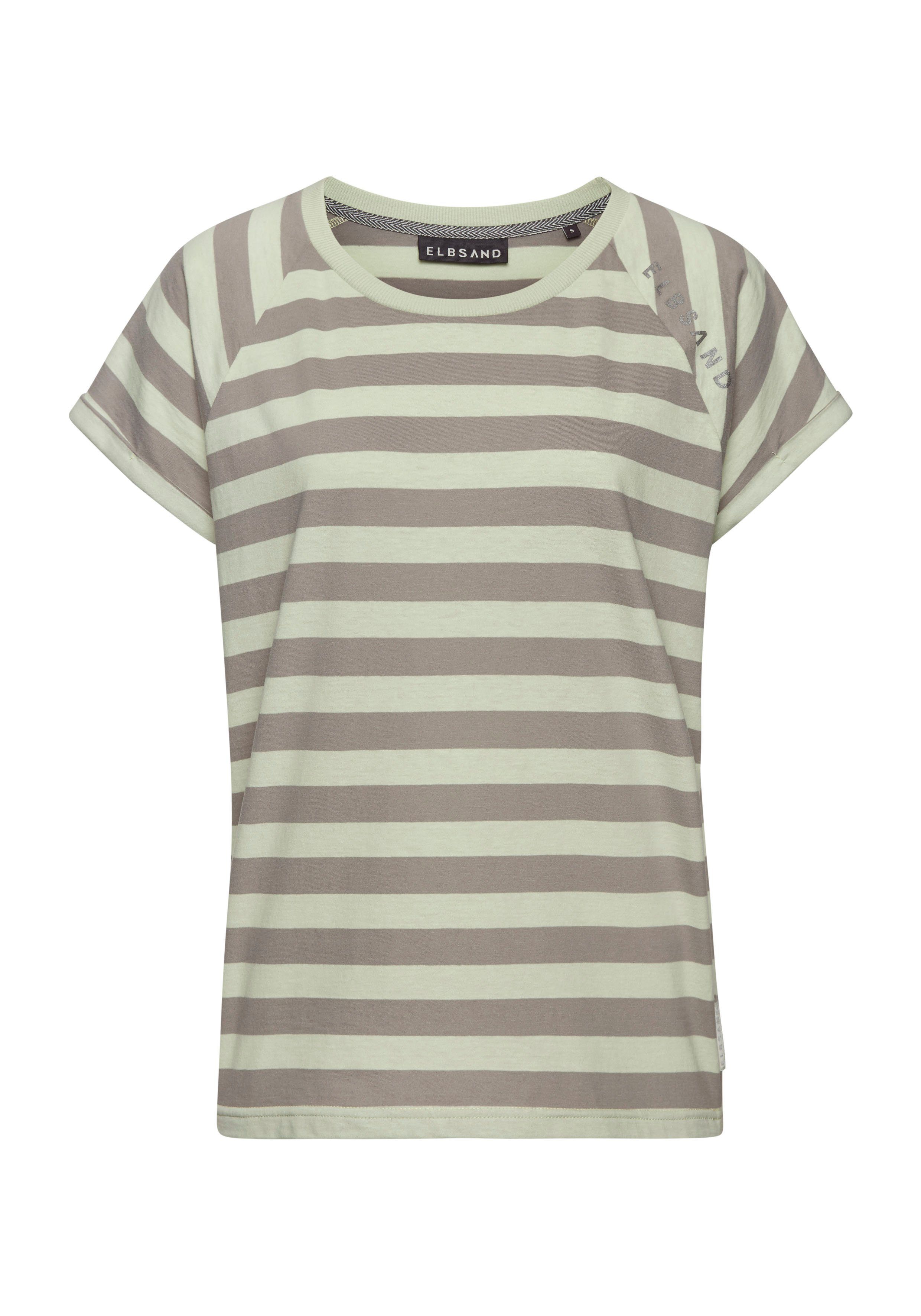 Elbsand T-Shirt Calisa mit Streifenmuster, sportliches Kurzarmshirt aus Baumwoll-Mix – Bild 2 von 5