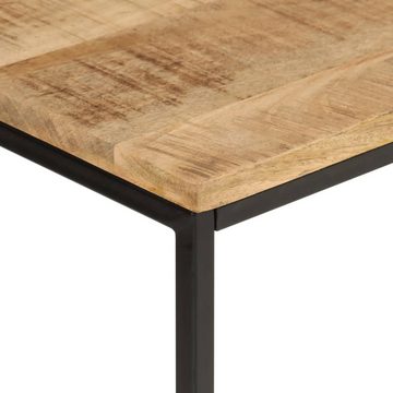 vidaXL Beistelltisch Konsolentisch 90x30x75 cm Raues Massivholz Mango und Eisen